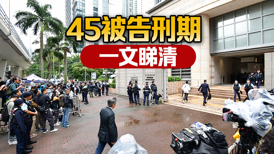 有片｜「35+」顛覆國家政權(quán)案 戴耀廷等45被告被判囚4年2個月至10年